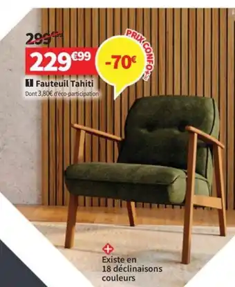 Conforama Fauteuil Tahiti offre