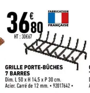 Brico Cash Grille porte-bûches 7 barres offre