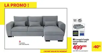 Conforama Canapé d'angle convertible Léo 813 offre