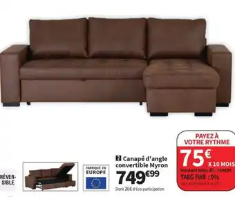 Conforama Canapé d'angle convertible Myron offre