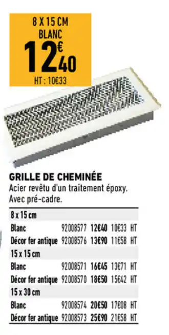 Brico Cash Grille de cheminée offre