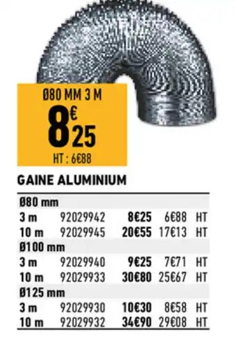 Brico Cash Gaine aluminium offre