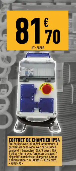 Brico Cash Coffret de chantier IPS4 offre