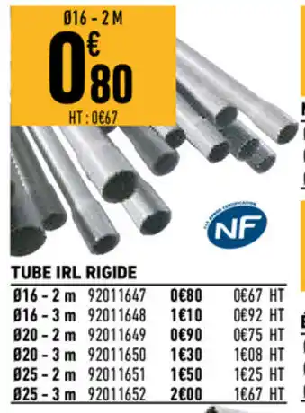 Brico Cash Tube IRL rigide offre