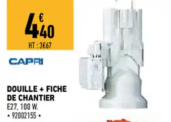 Douille + fiche de chantier