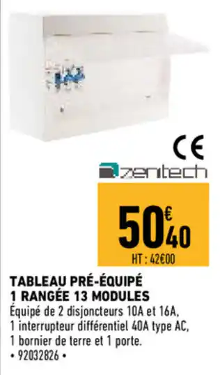 Brico Cash Tableau pré-équipé offre