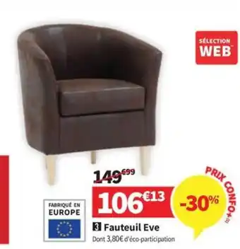 Conforama Fauteuil Eve offre