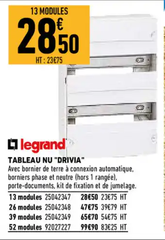 Brico Cash Tableau nu "drivia" offre