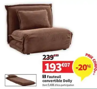 Conforama Fauteuil convertible Dolly offre