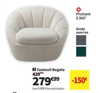 Conforama Fauteuil Bogota offre