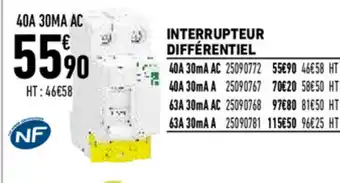 Interrupteur différentiel