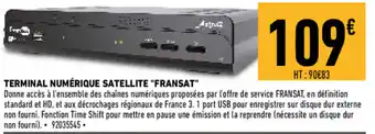 Terminal numérique satellite "fransat"