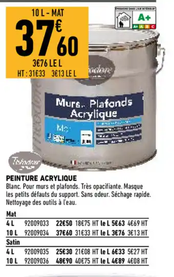Brico Cash Peinture Acrylique offre