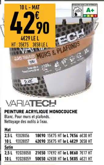 Peinture Acrylique monocouche