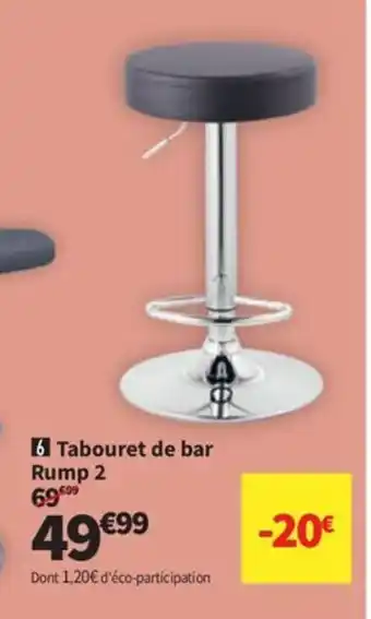 Conforama Tabouret de bar Rump 2 offre