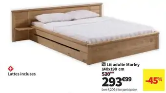 Conforama Lit adulte Marley 140x190 cm 530*⁹ offre