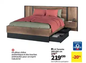 Conforama Lit Toronto 140x190 cm offre