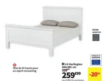 Conforama Lit Harlington 140x190 cm offre