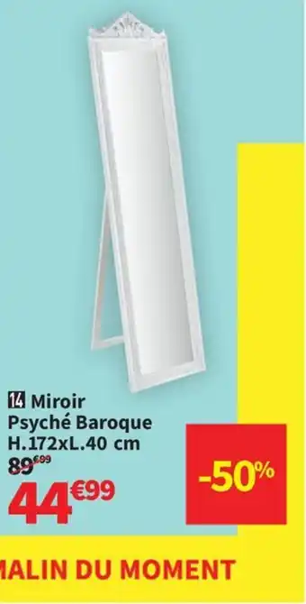 Conforama Miroir Psyché Baroque H.172xL.40 cm offre