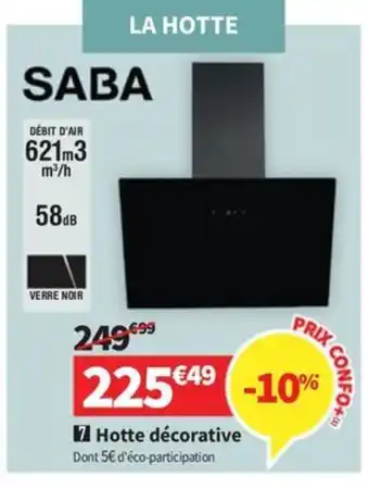 Conforama Hotte décorative offre