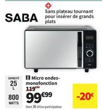 Conforama Micro ondes-monofonction offre