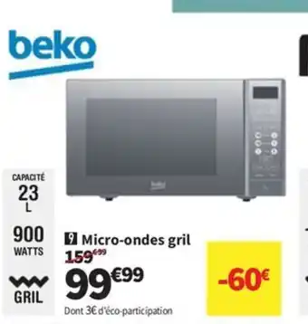 Conforama Micro-ondes gril offre