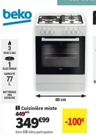 Conforama Cuisinière mixte offre
