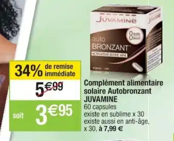 Complément alimentaire solaire autobronzant