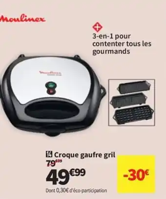 Croque gaufre gril