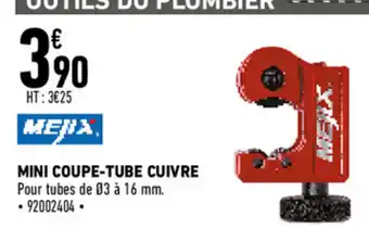 Mini coupe-tube cuivre