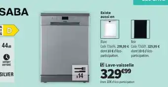 Conforama Lave-vaisselle offre