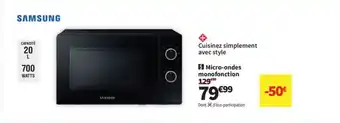 Conforama Micro-ondes monofonction offre