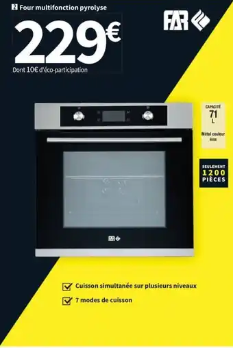 Conforama Four multifonction pyrolyse offre