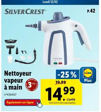Lidl Nettoyeur vapeur à main offre