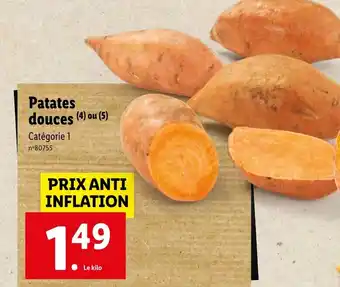 Patates douces (4) ou (5)