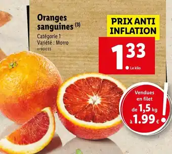 Lidl Oranges sanguines (3) offre