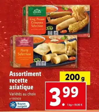 Lidl Assortiment recette asiatique offre