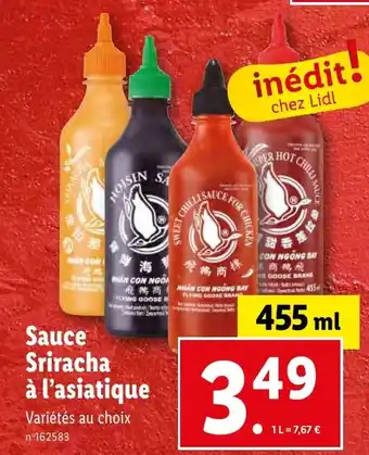 Lidl Sauce Sriracha à l'asiatique offre
