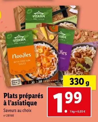 Lidl Plats préparés à l'asiatique offre