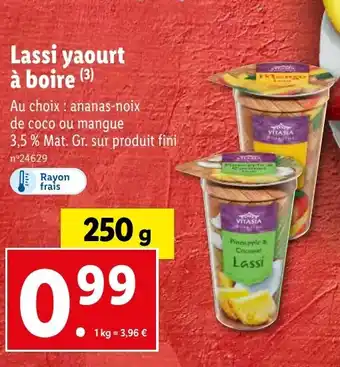 Lidl Lassi yaourt à boire (3) offre