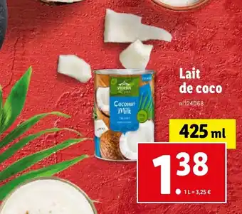 Lidl Lait de coco offre