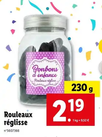 Lidl Rouleaux réglisse offre
