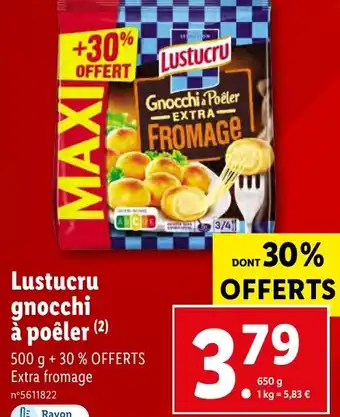 Lidl Lustucru Gnocchi. Poêler offre