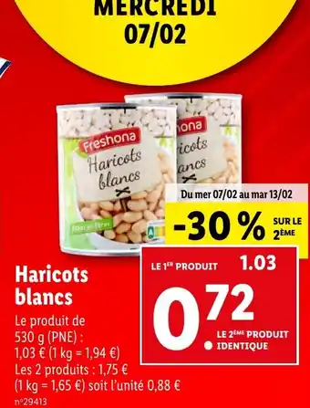Lidl Haricots blancs offre