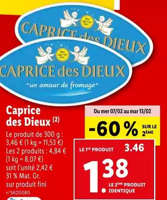 Lidl Caprice des Dieux (2) offre
