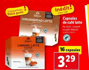 Lidl Capsules de café latte offre