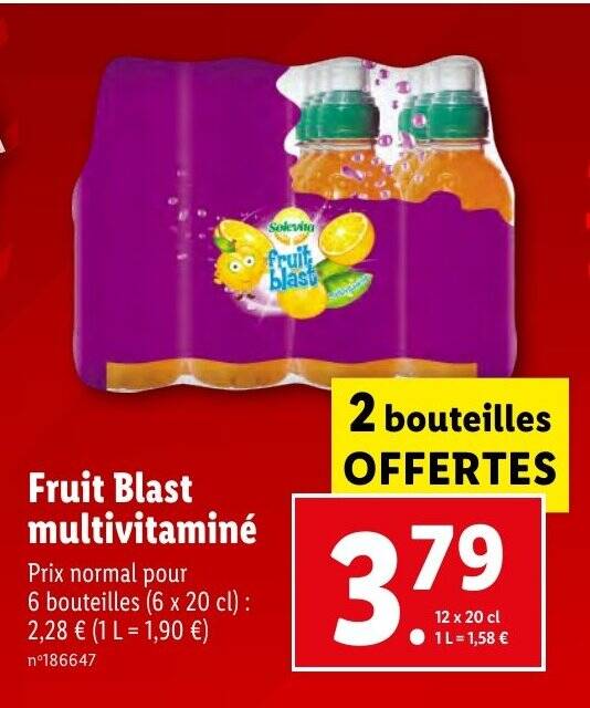 Promo Fruit Blast multivitaminé chez Lidl