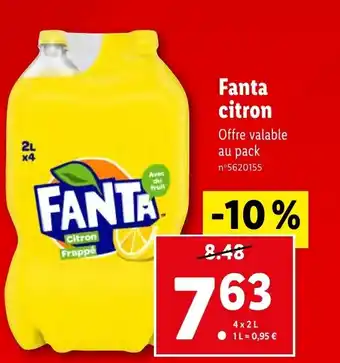 Lidl Fanta citron offre