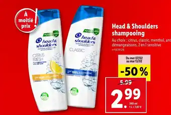 Lidl Head & Shoulders shampooing offre