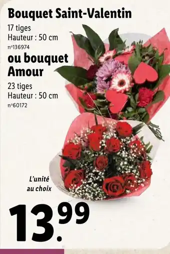 Lidl Bouquet Saint-Valentin offre